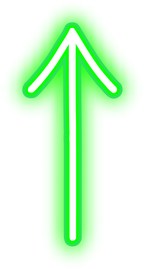 Neon Green Upwards Arrow